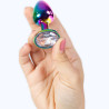 Secretplay - Plug Anal En Métal Arc-En-Ciel Petite Taille 7 Cm